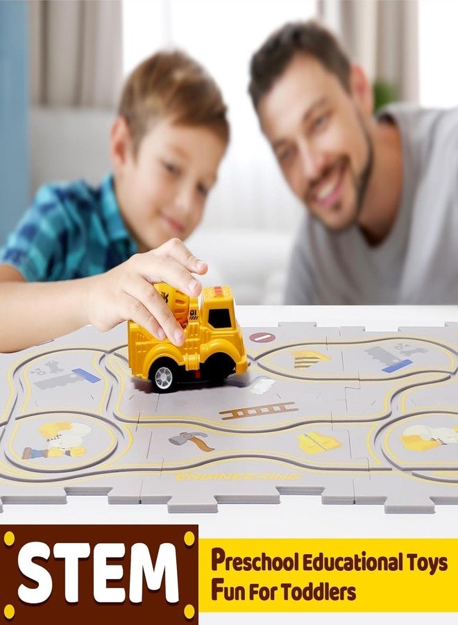 Spindoo Construction Puzzle Track Racer Car Playset - STEM Educational Toy for Toddlers | DIY Puzzle Track & Motorized Car | Brain-Boosting Montessori Toy for Kids 3+ (13 Pcs) - Image 5